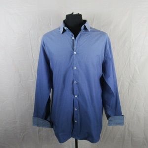 Bugatchi Desinger Shirt w/ Pattern Cuff & Collar